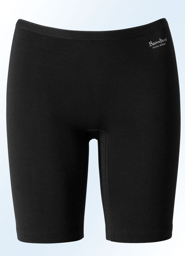 Sylvia Speidel set van twee lange broeken met viscose 1X GRIJS GEMÊLEERD, 1X ZWART